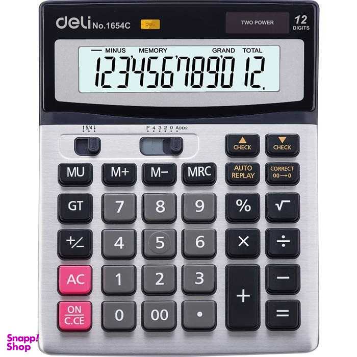 ماشین حساب رومیزی 14 رقم چک کن دار دلی E1654C