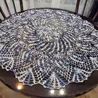 رو میزی قلاب بافی نخ ابریشم ترک ( 85 سانتی) سه رنگ 