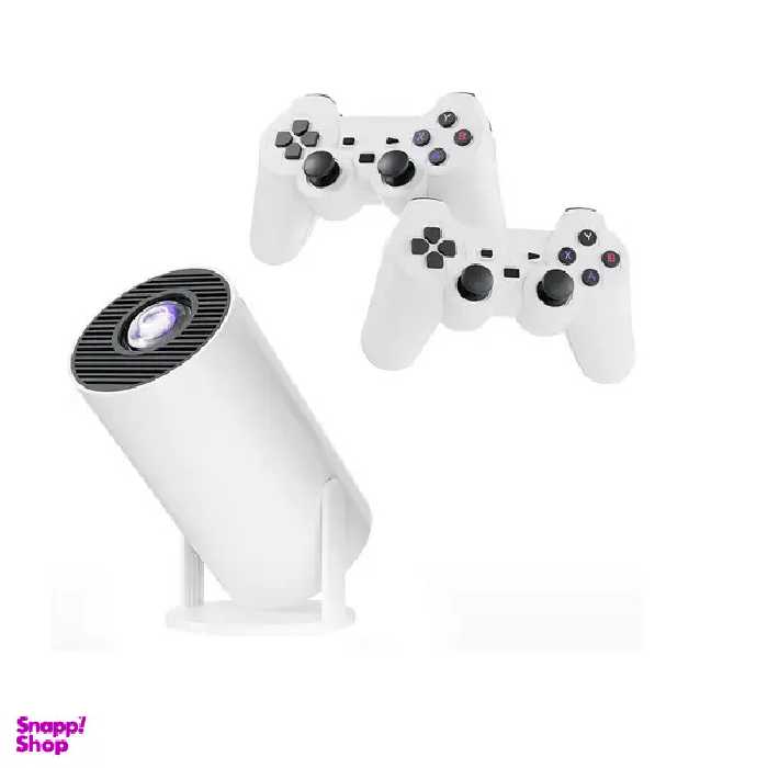 ویدیو پروژکتور و کنسول بازی مدل HY300 PRO به همراه دو عدد دسته بازی بی سیم