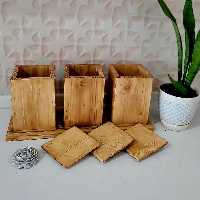 ست استند و پاسماوری  مدل stk52 چوب روس پوشش روغن گیاهی