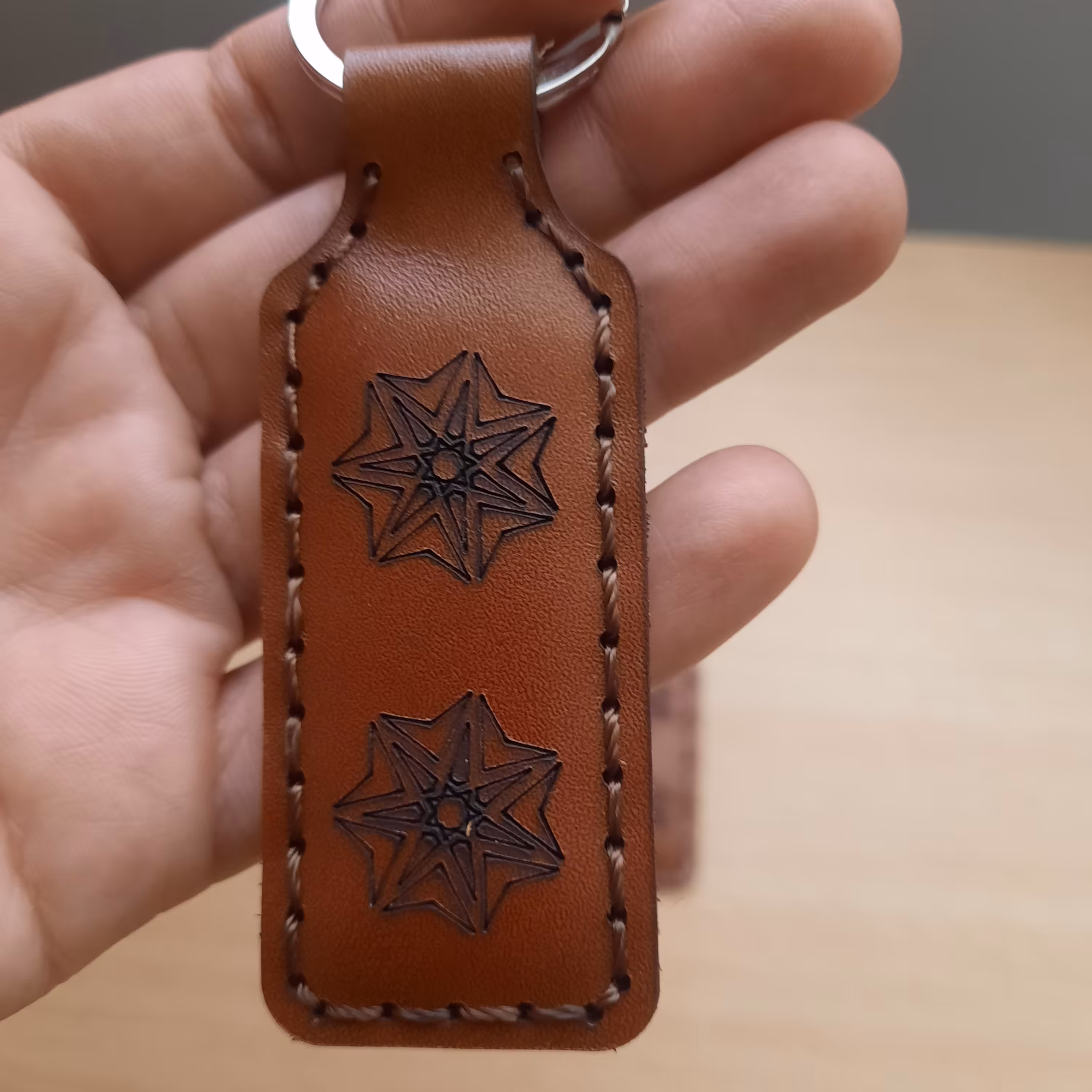 جاکلیدی چرم طبیعی گاوی کد34