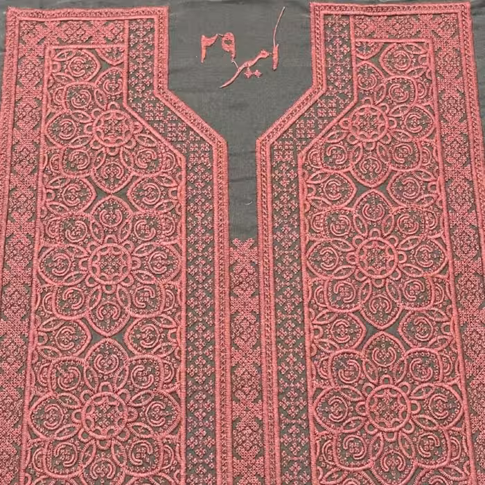 پنل شش تکه بلوچی دوزی زرشکی