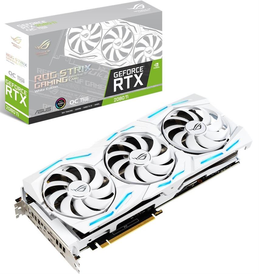 کارت گرافیک ایسوس مدل راگ استریکس آر تی ایکس 2080 تی آی سفید با حافظه 11 گیگابایت