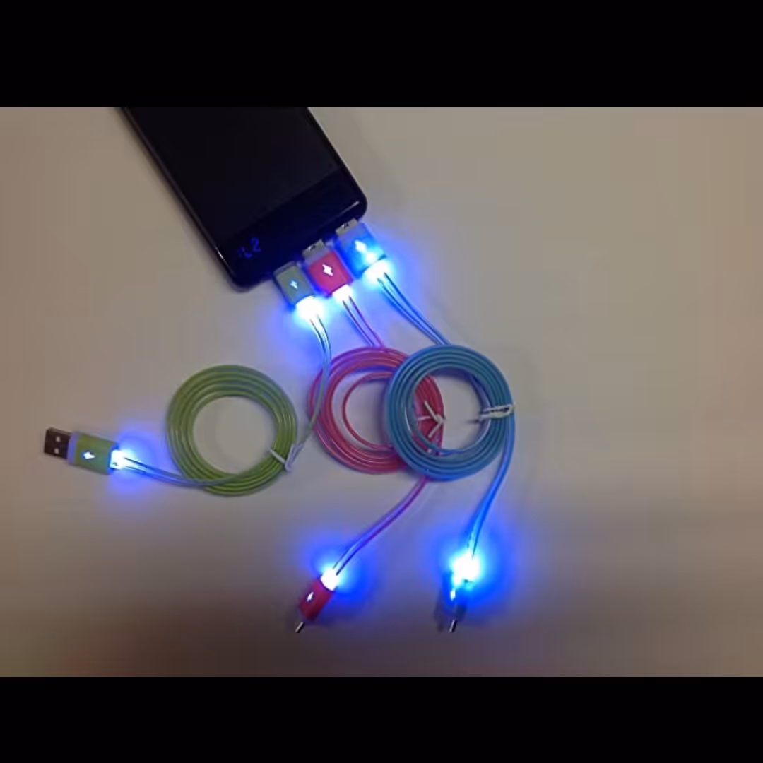 کابل شارژ میکرو USB چراغ دار
