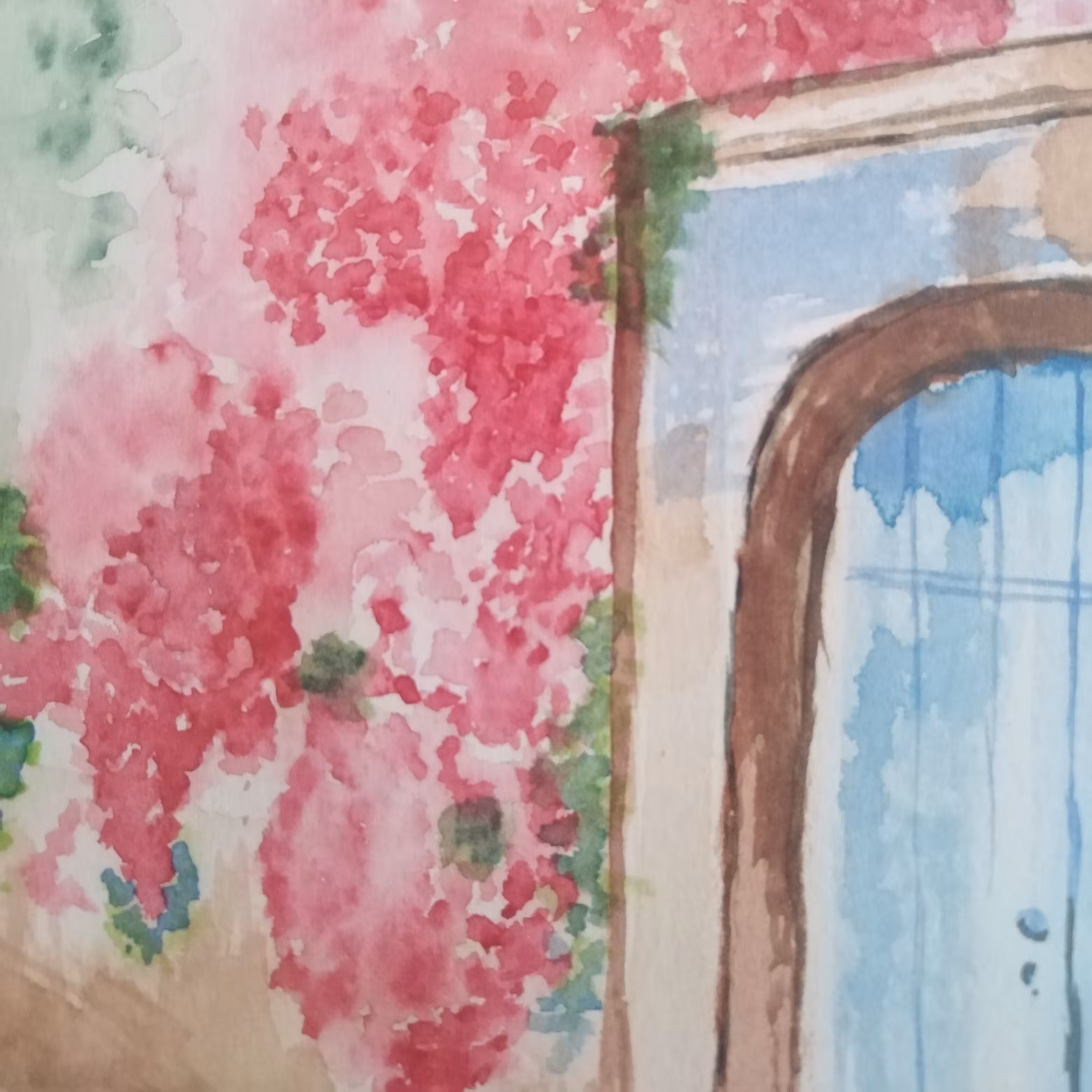 نقاشی آبرنگ کوچه خیال 