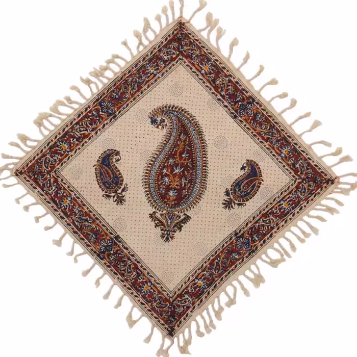 رومیزی قلمکار ی سنتی اصفهان سایز 40در 40 سانتی متر مربع