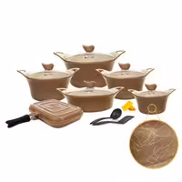 سرویس قابلمه کاپری کرم لاین نسکافه کاندید 15 پارچه گرانیتی