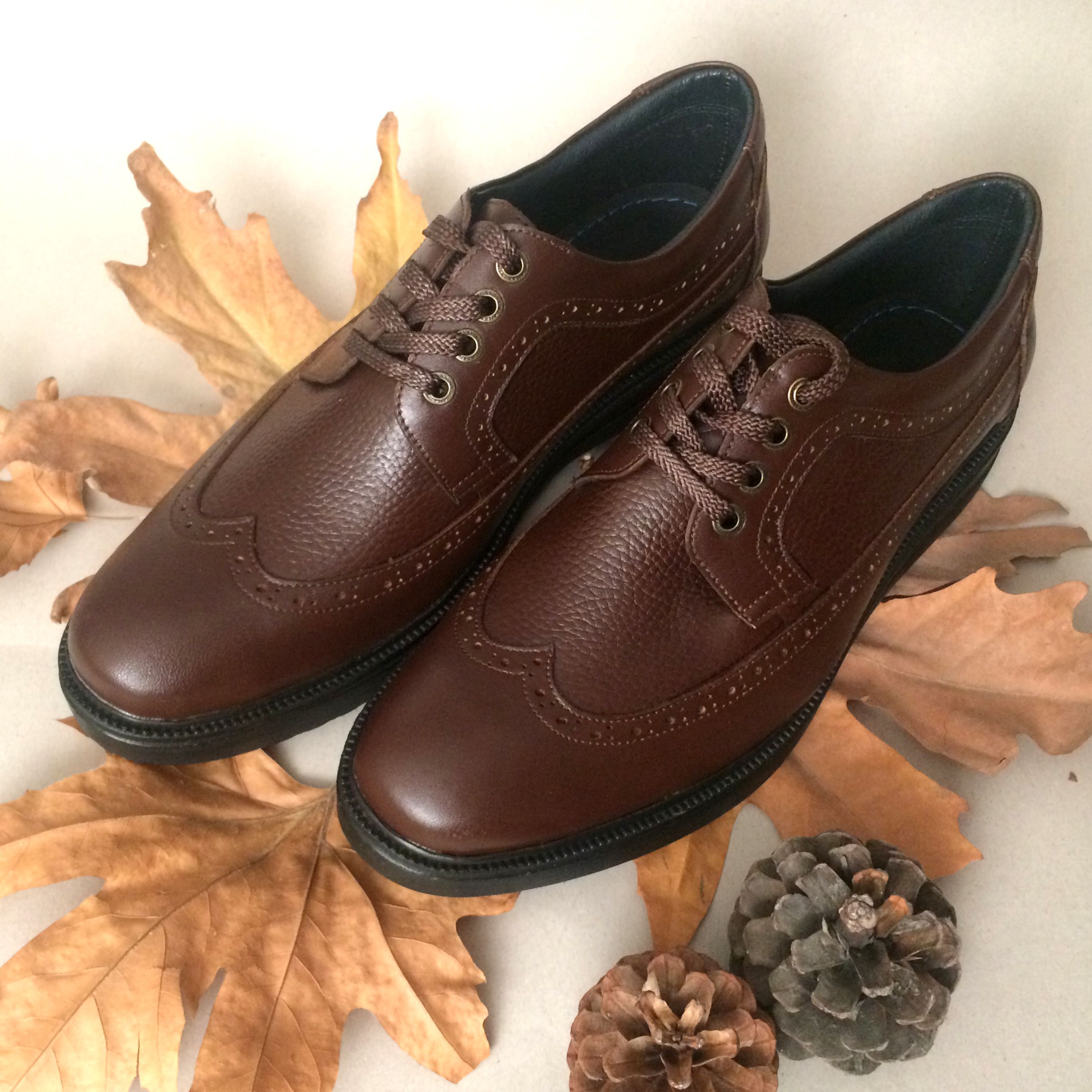 کفش راحتی مدل هشترک بندی مردانه چرم طبیعی تبریز