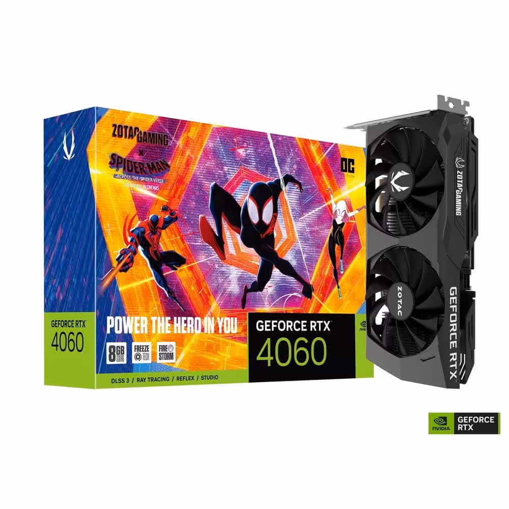 کارت گرافیک زوتک ZOTAC Gaming RTX 4060 OC Spiderman 8GB