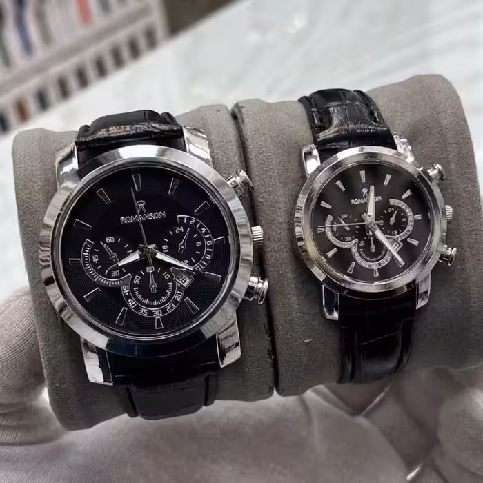 ست ساعت مردانه زنانه ست ساعت چرم با کیفیت ارسال رایگان 