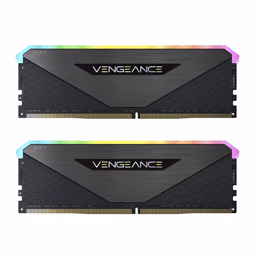 رم کورسیر VENGEANCE RGB RT Black 32GB 16GB×2 4600MHz CL18