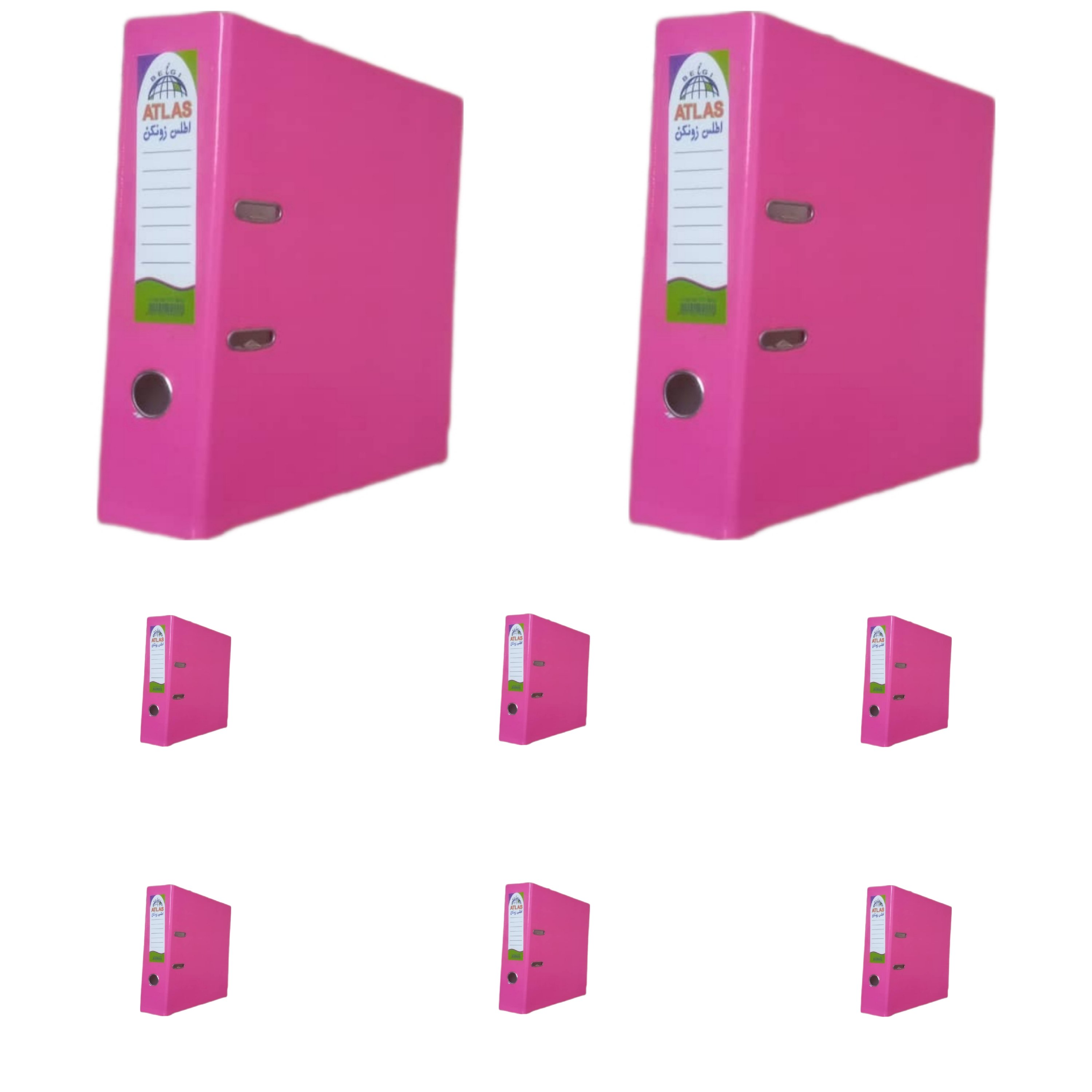 زونکنA4 سلفونی لبه فلزی تیگل دار  صورتی( بسته 8 عددی)