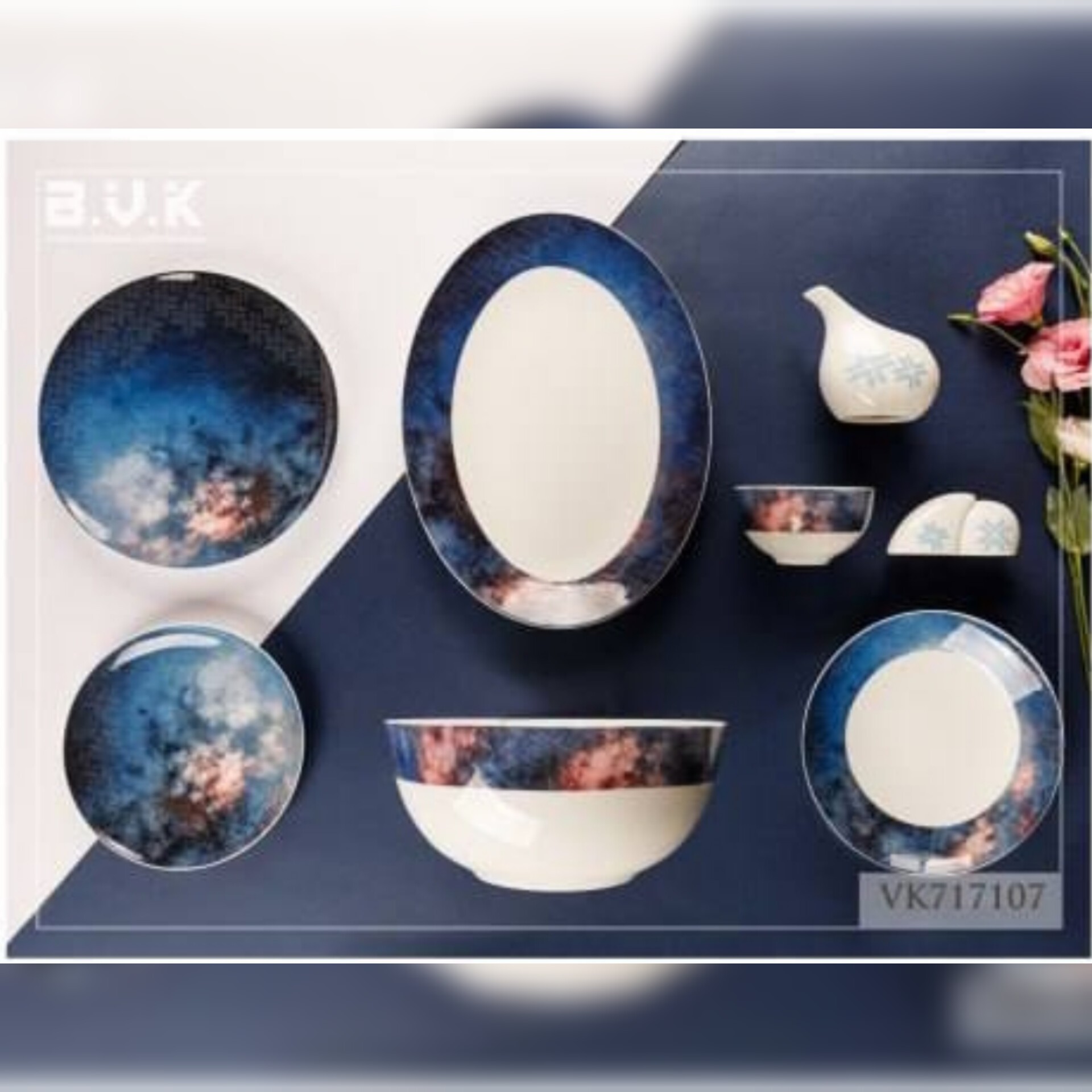 سرویس چینی 6 نفره 29 پارچه برند BVK کد 717107