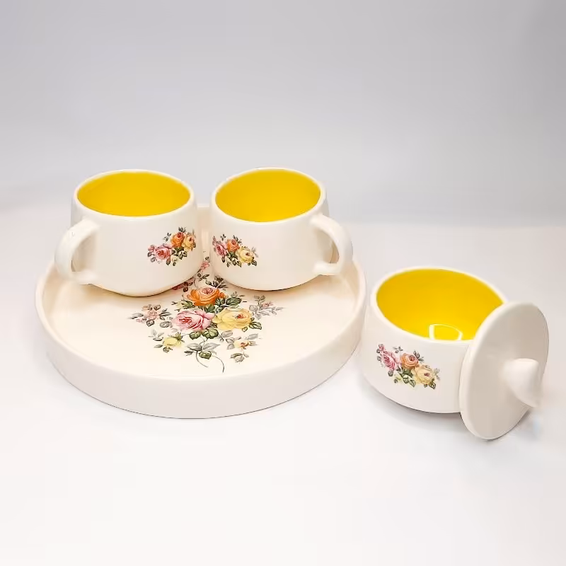 ست صبحانه خوری دونفره گل زرد