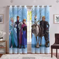 پرده کودک دختر طرح فروزن PK-6629
