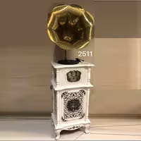 گرامافون چوبی والتر مدل 2511 استخوانی سفید با ضمانت 24 ماهه