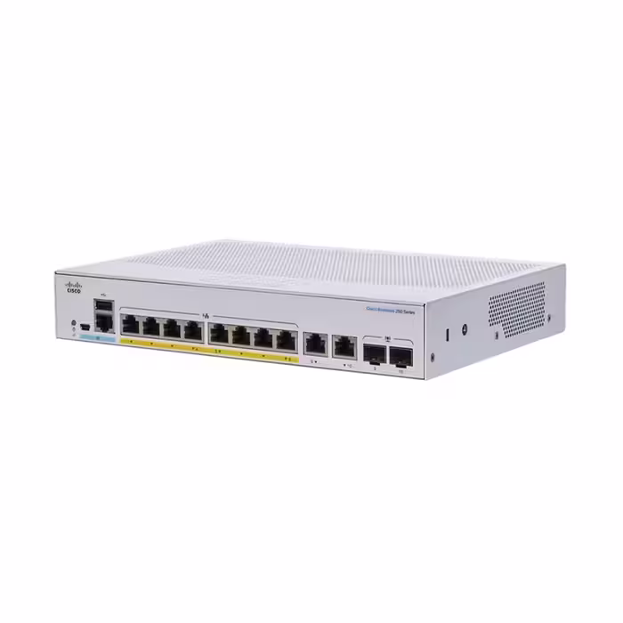 سوئیچ 8 پورت PoE سیسکو CBS250-8P-E-2G