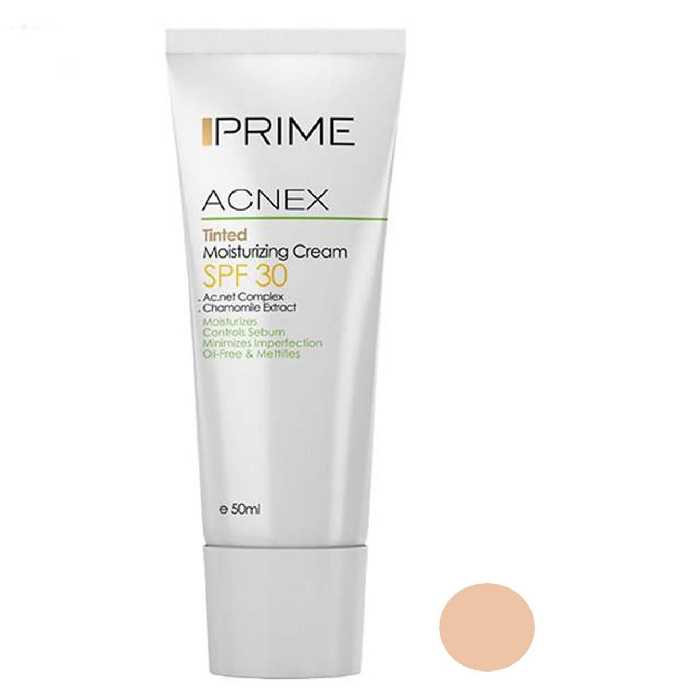 کرم مرطوب کننده پریم مدل Acnex Tinted حجم 50 میلی لیتر
