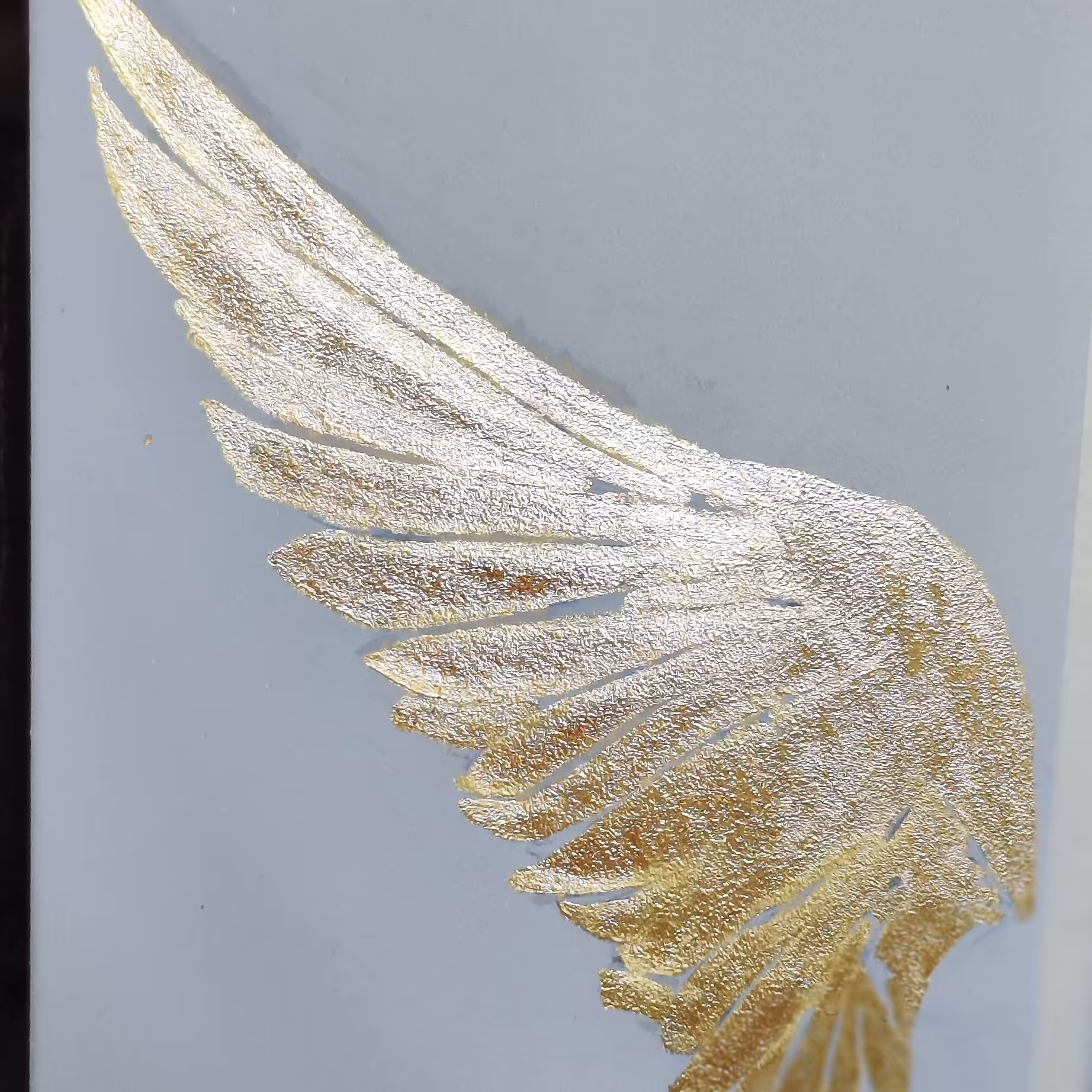 تابلو سه تکیه چشم نظر و پر طلایی