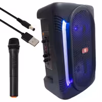 اسپیکر شارژی بیسیم 13 اینچ بی سیم مدل بلوتوثی حجم صدای بلند مناسب مجالس تا 100 نفر  دارای میکروفون بیسیم 

