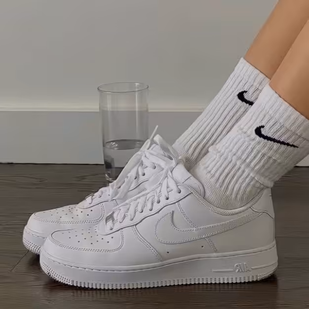 جوراب مردانه و زنانه  نایک  ساقدار سفید 