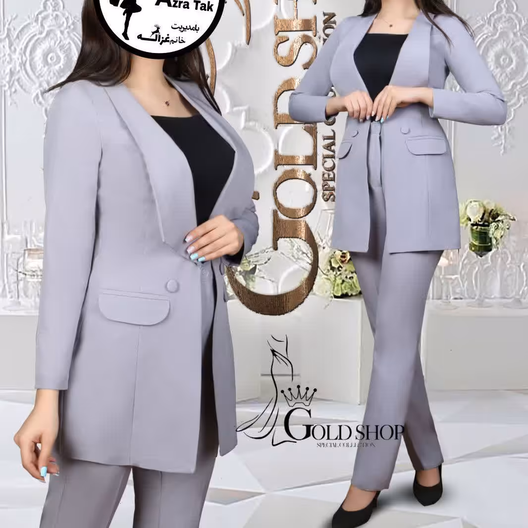 کت و شلوار  طوسی مازراتی 