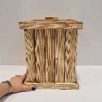 سطل بزرگ چوبی چهارگوش سندبلاست(خرید مستقیم از تولیدکننده)