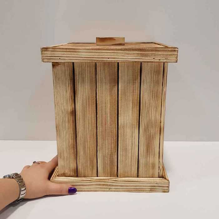 سطل بزرگ چوبی چهارگوش سندبلاست(خرید مستقیم از تولیدکننده)