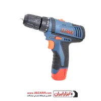 دریل شارژی 10 میلیمتر 12 ولت لیتیوم دو باتری همراه با کیف المکس مدل C.D-232