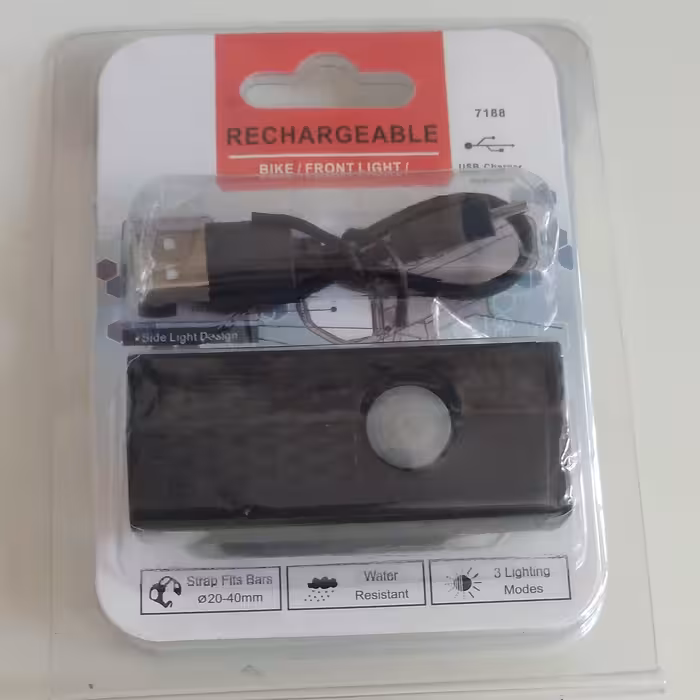 چراغ جلو دوچرخه شارژی با نور و ماندگاری باتری عالی