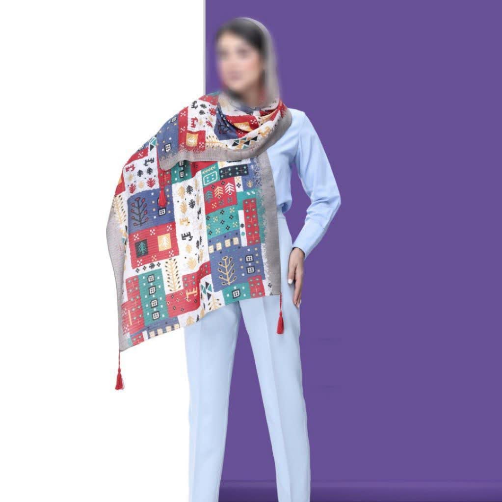 شال تابستونه نخی اعلا خنک رنگبندی شیک کد 322