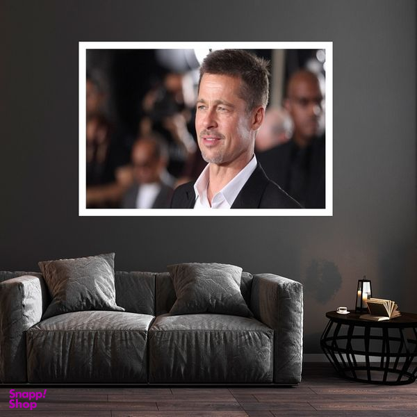 تابلو بکلیت طرح مشاهیر سینمای جهان برد پیت مدل قاب شاسی W-s10025