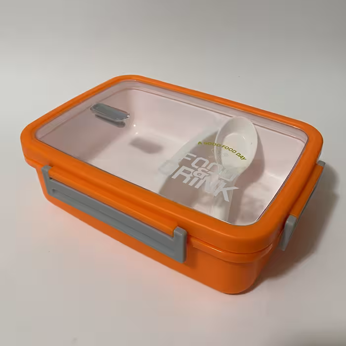 ظرف غذا مدل food and drink کد 30300 رنگ نارنجی،لانچ باکس