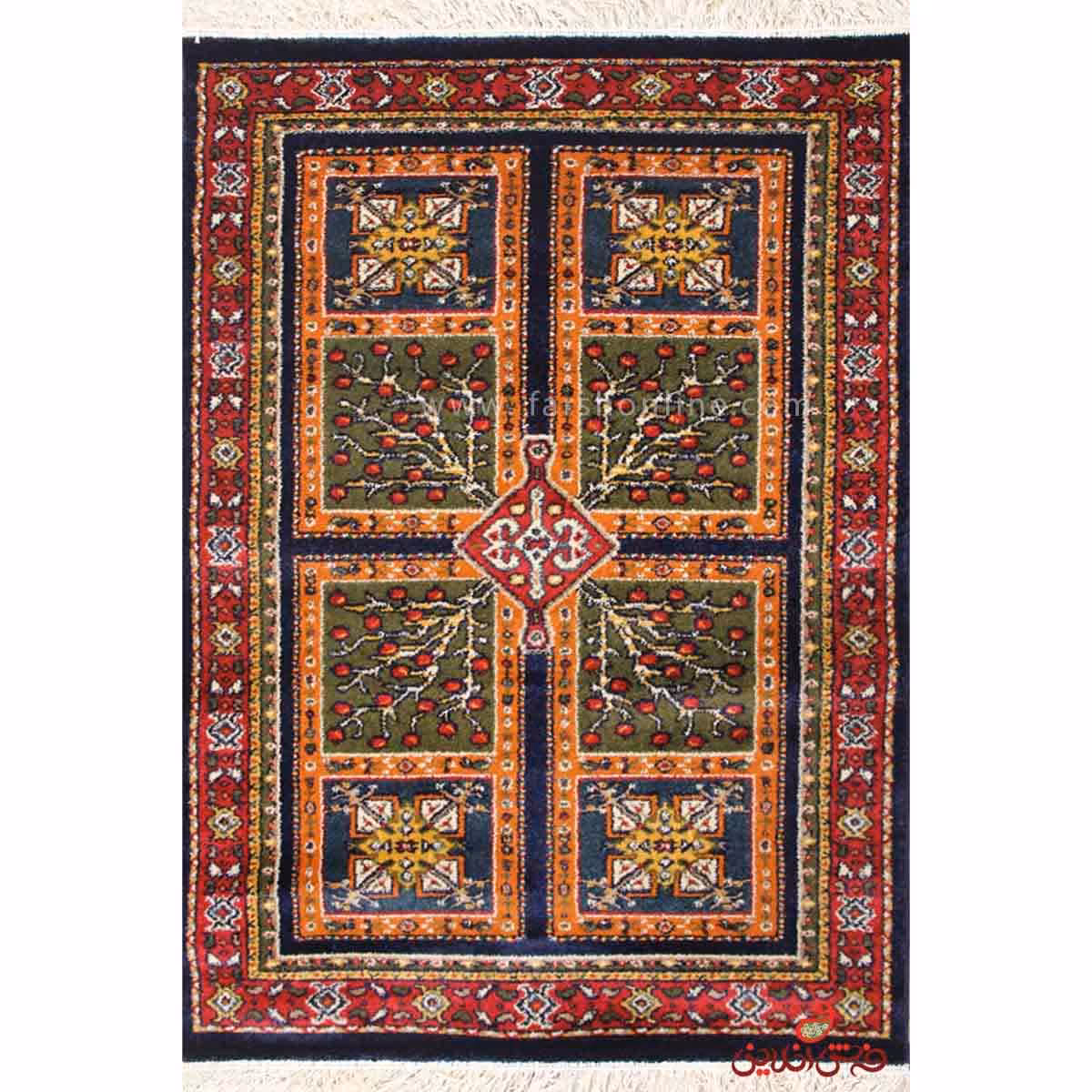 فرش ماشینی ساوین طرح باغ انار