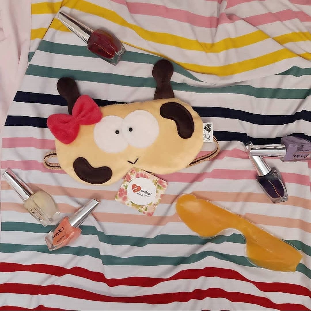 چشمبند خواب کمپرسی ، طرح زرافه