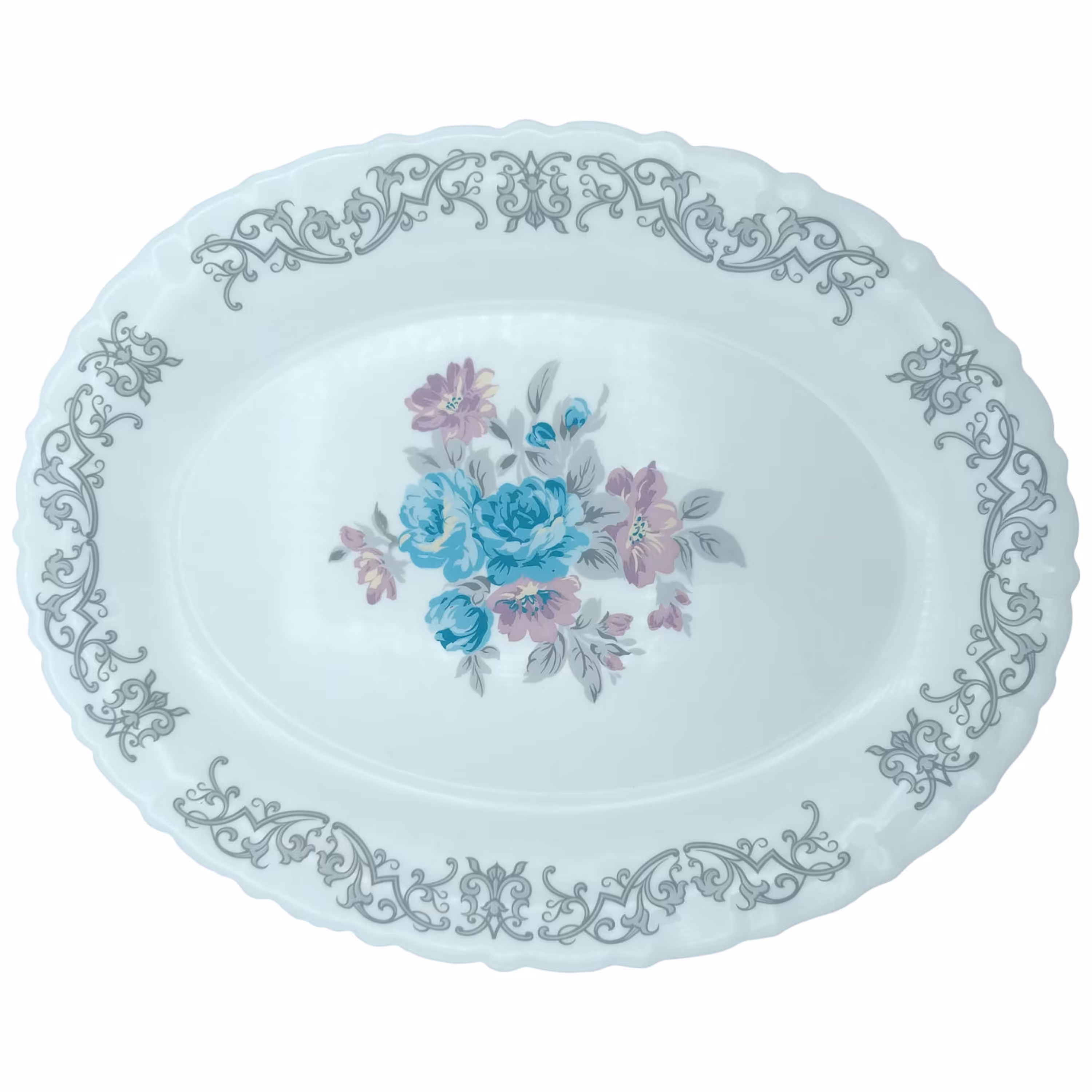 آرکوپال دیس بیضی بزرگ پارس اوپال طرح نلی آبی 180b