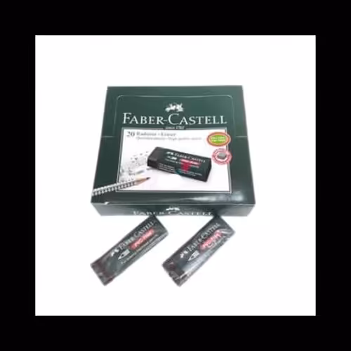 پاک کن فابر کاستل بسته ی 20 عددی مشکی رنگ PVC بزرگ