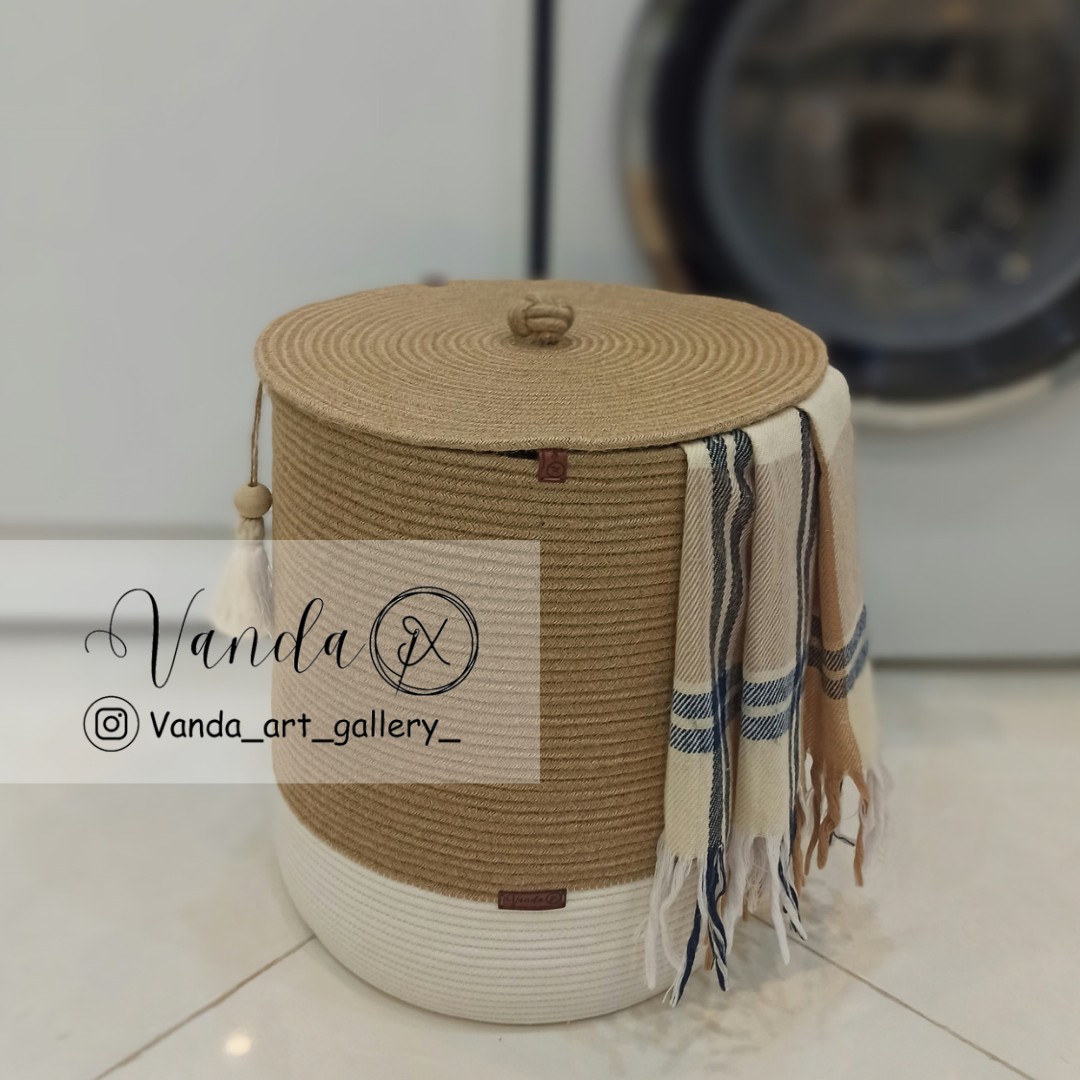 سبد رخت چرک  لاندری باکس نظم دهنده لباس  سبد قیطانی