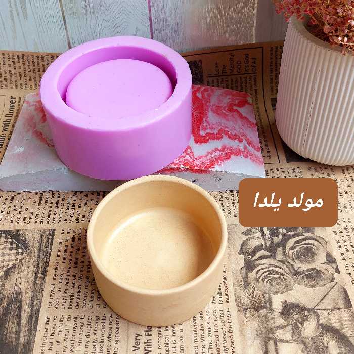 قالب سیلیکونی ظرف گرد استوانه ای 