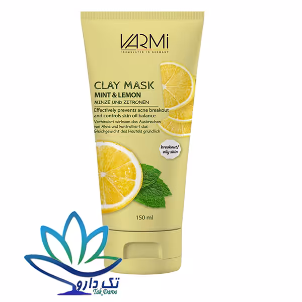 ماسک صورت خاک رسی نعناع و لیمو وارمی