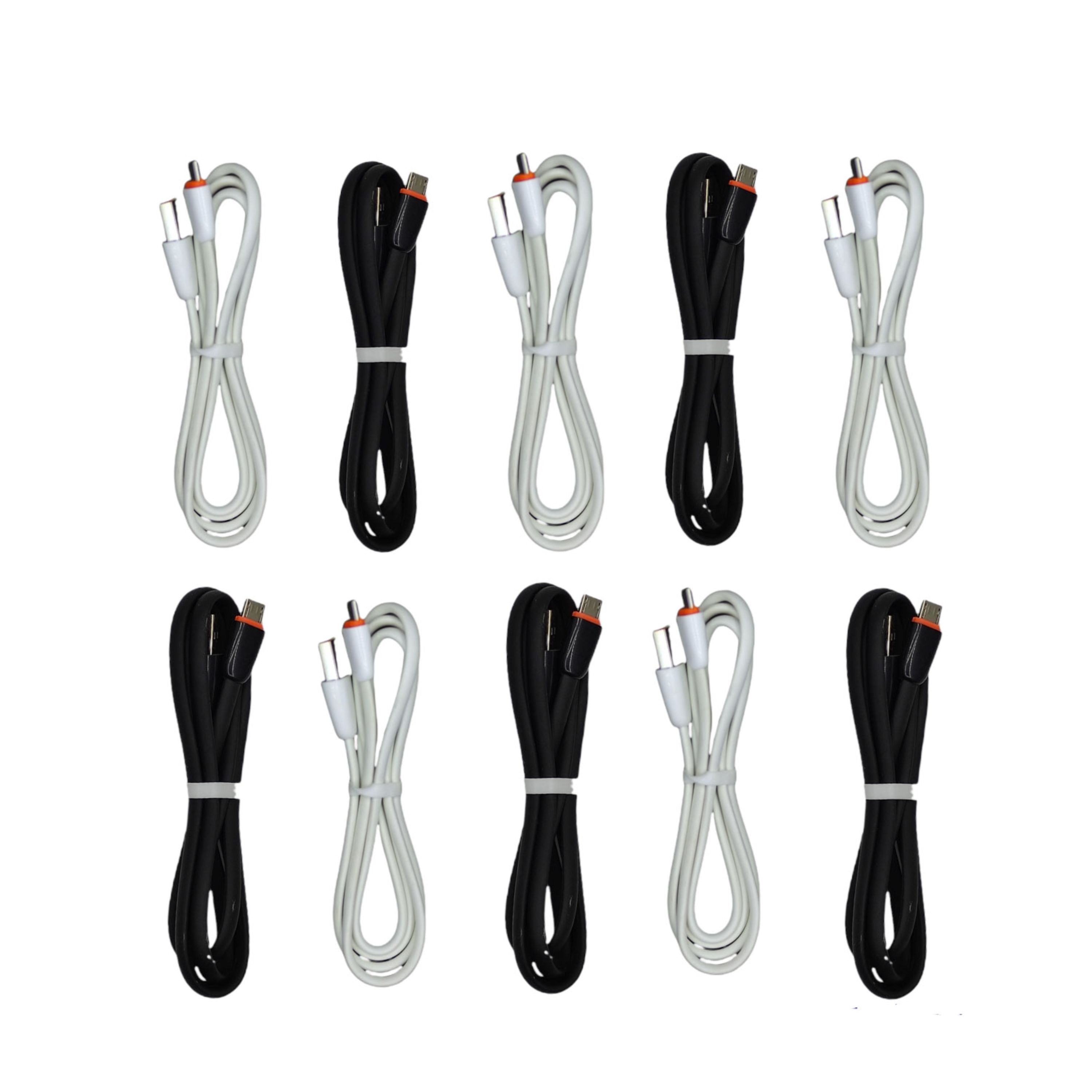 کابل تبدیل USB به microUSB مدل ژله ای بسته 10 عددی