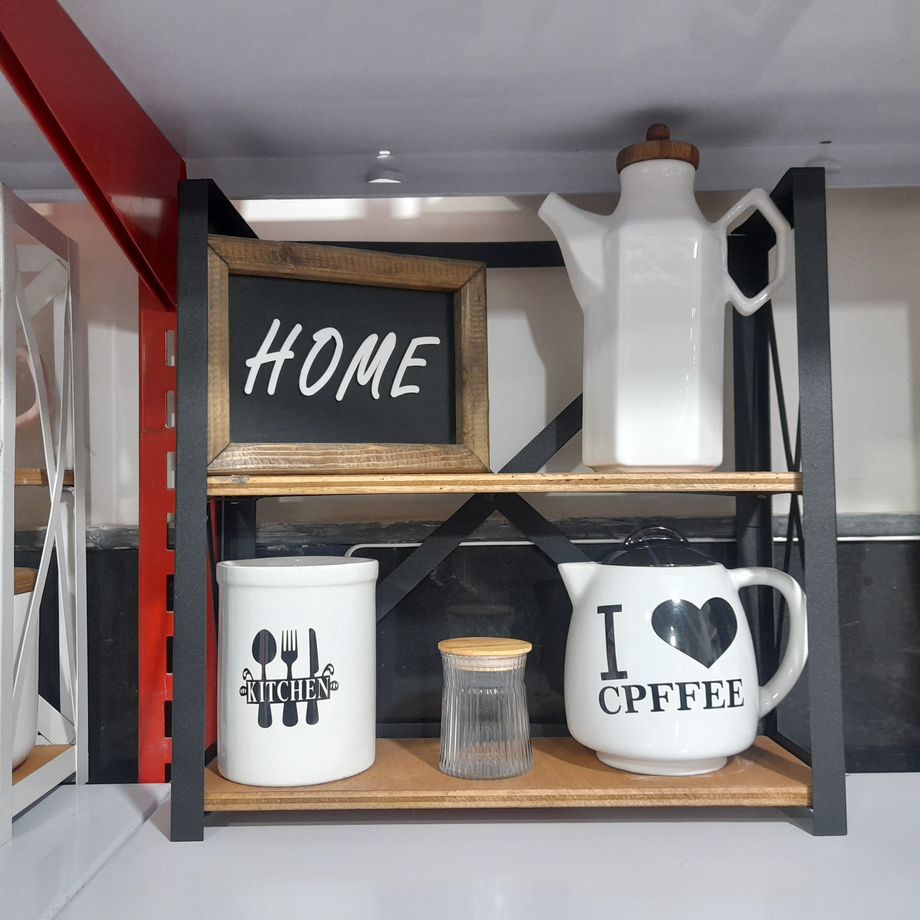 استند فلزی کف چوب  باکیفیت در دورنگ مشکی و سفید