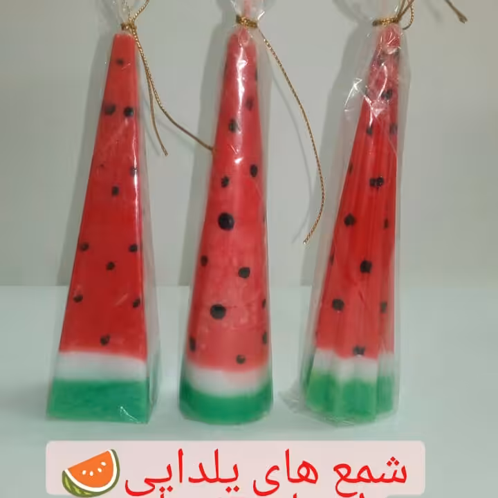 شمع یلدایی،شمع هندونه،شمع یلدا،شمع هندونه ای،شمع طرح هندوانه،شمع هندوانه ای