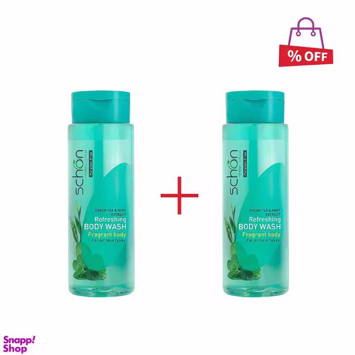 شامپو بدن شون (Schon) مدل Green Tea And Mint حجم 420 میلی‌لیتر مجموعه 2 عددی