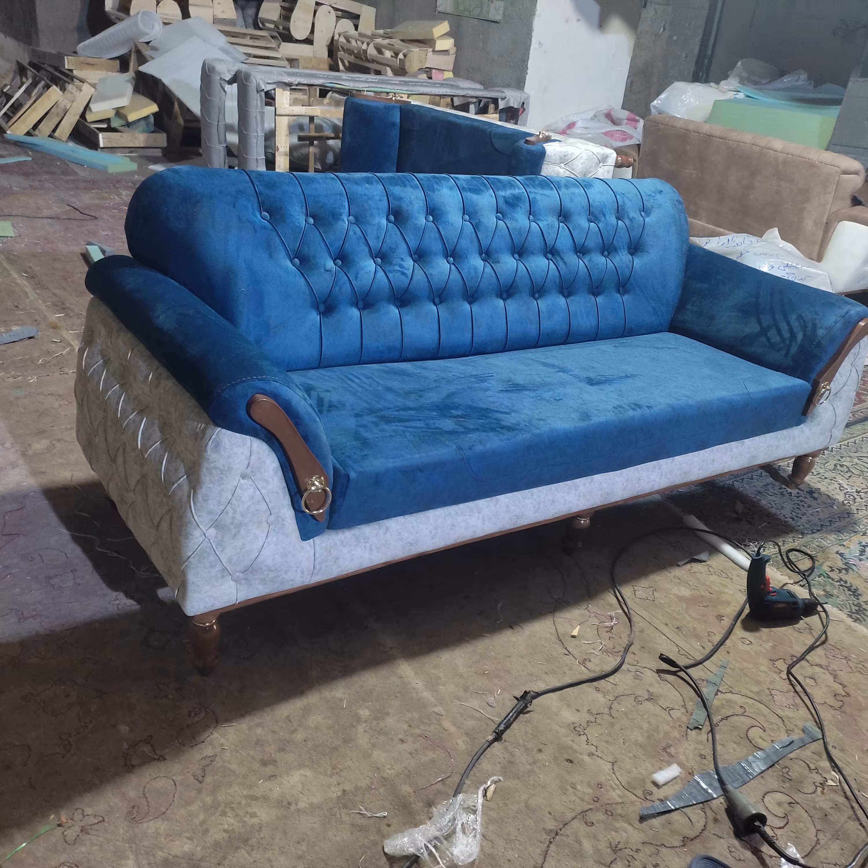 مبل پاریس راحتی دو رنگ 