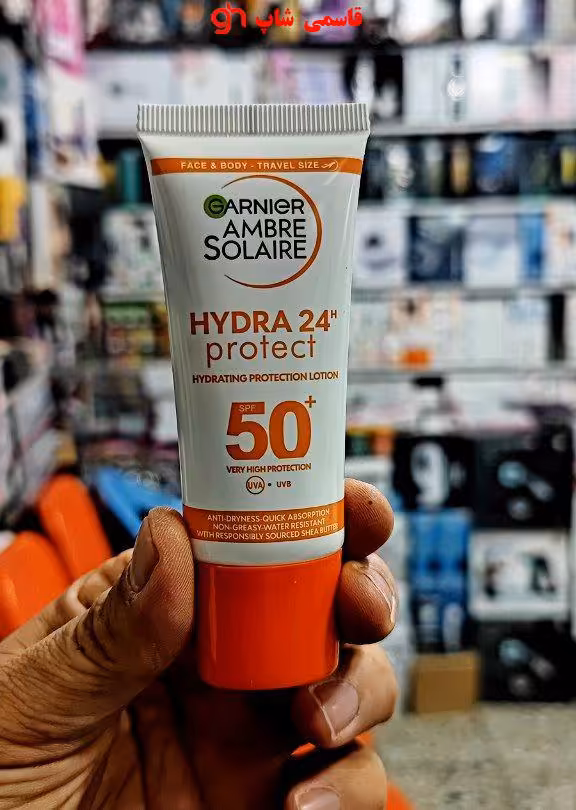 شیر ضد آفتاب آب‌رسان هیدرا 24 پرتکت SPF 50 گارنیه sunscreen Hydra 24 protect Milk Hydrating SPF 50 Garnier