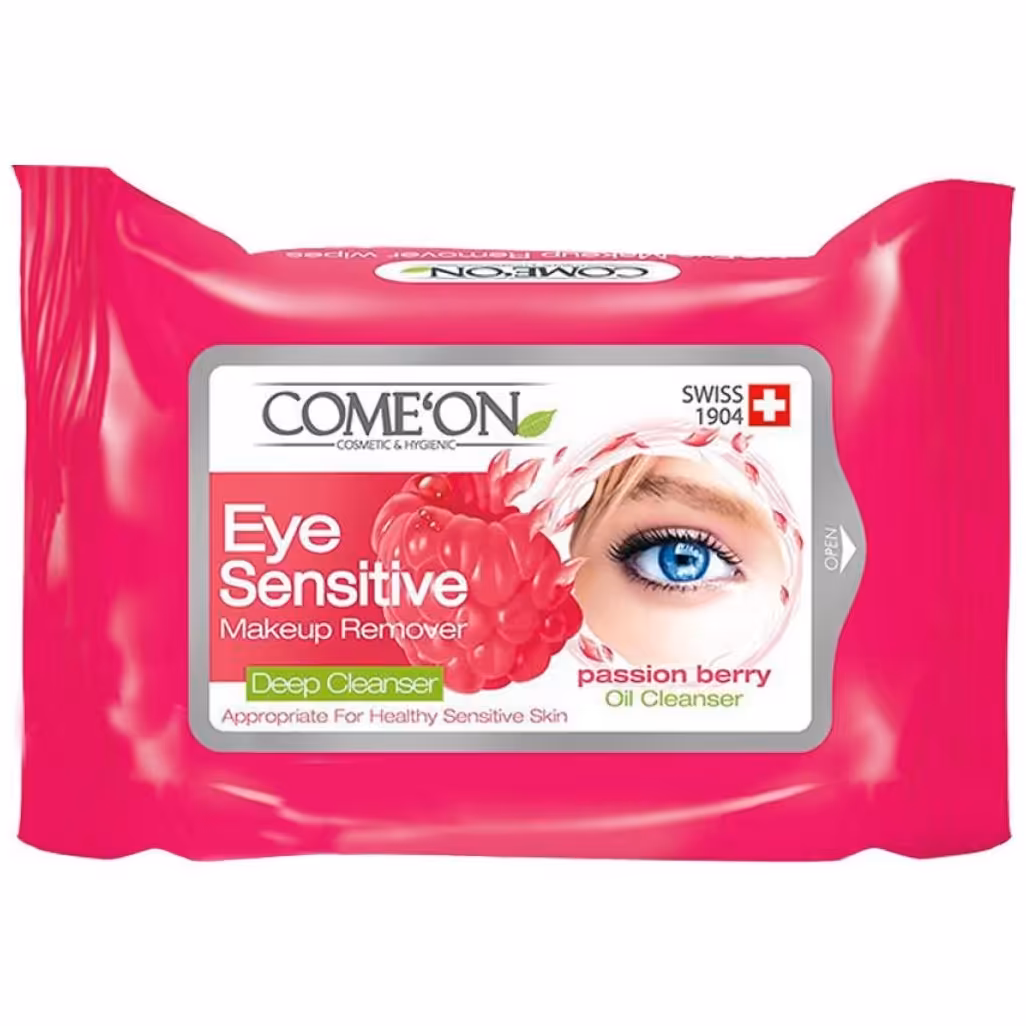 دستمال مرطوب تخصصی دور چشم 10 عددی کامان.