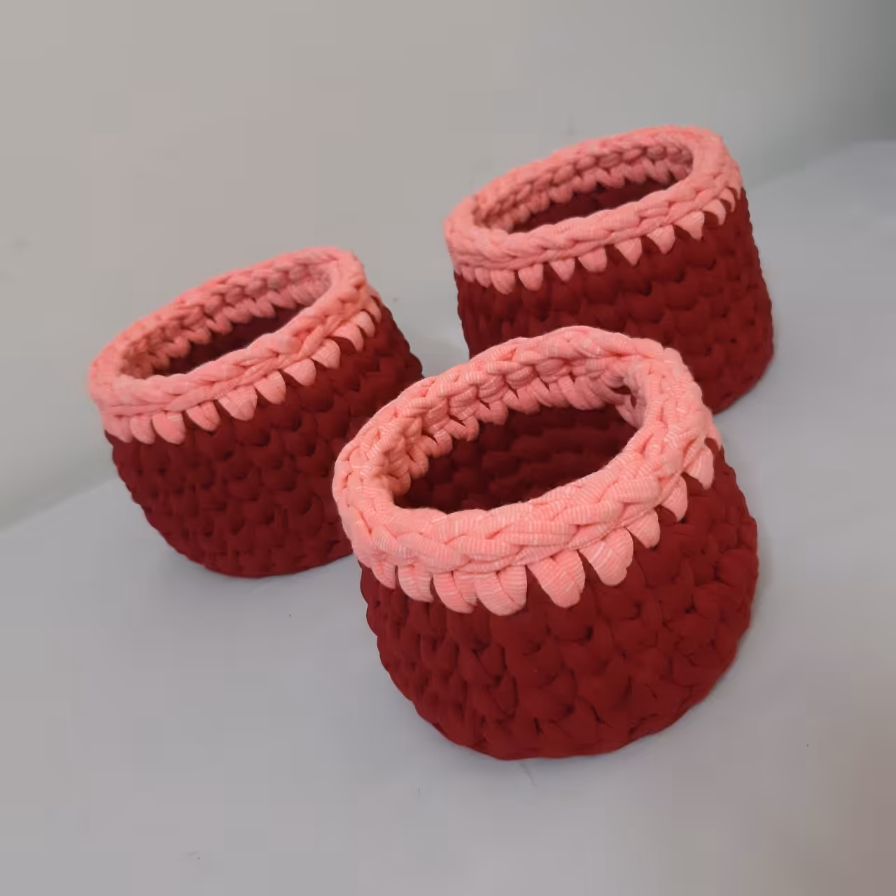 سبد تریکو ست 3 عددی مدل گندمی