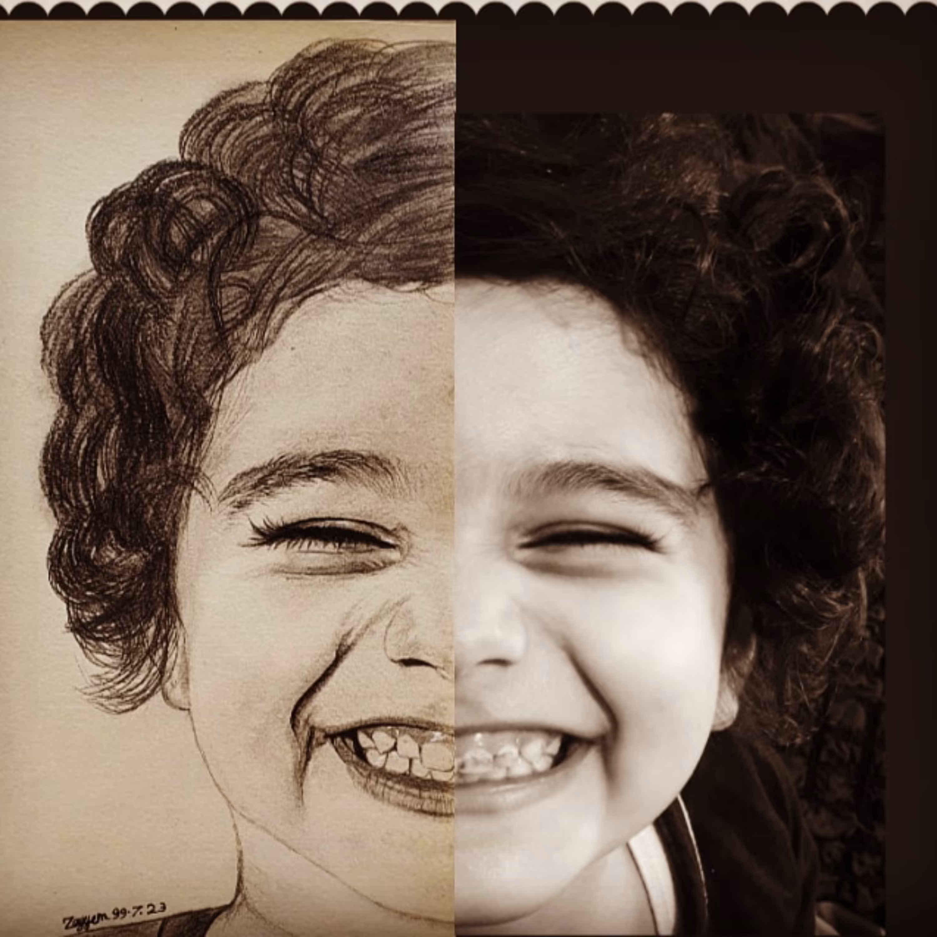 طراحی هایپرئال چهره بصورت نیمی از چهره بسیار مدرن و خاص