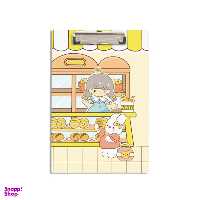 تخته شاسی طرح دختر کد 4 سایز A4